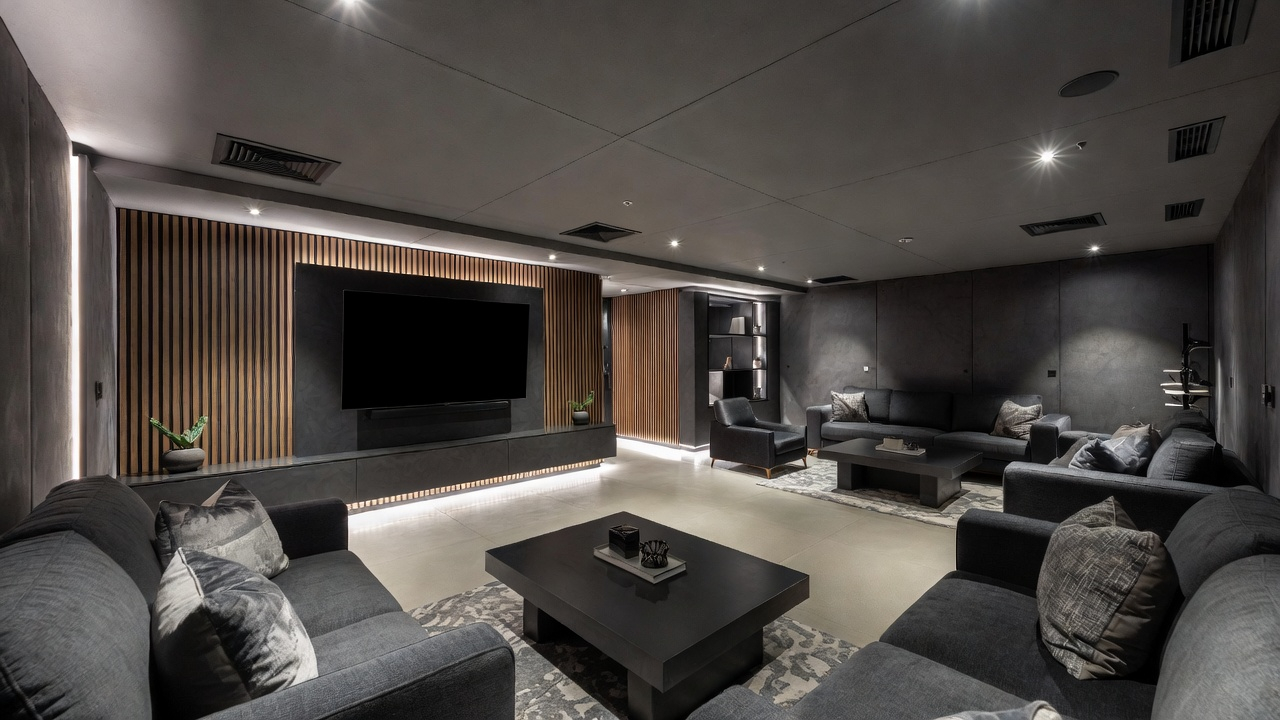 Luxury bunker family room