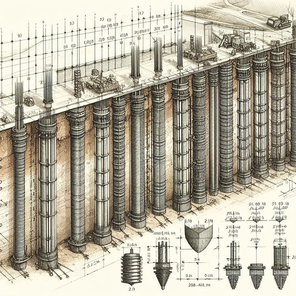 Auger piles for concrete decks and marina facilities